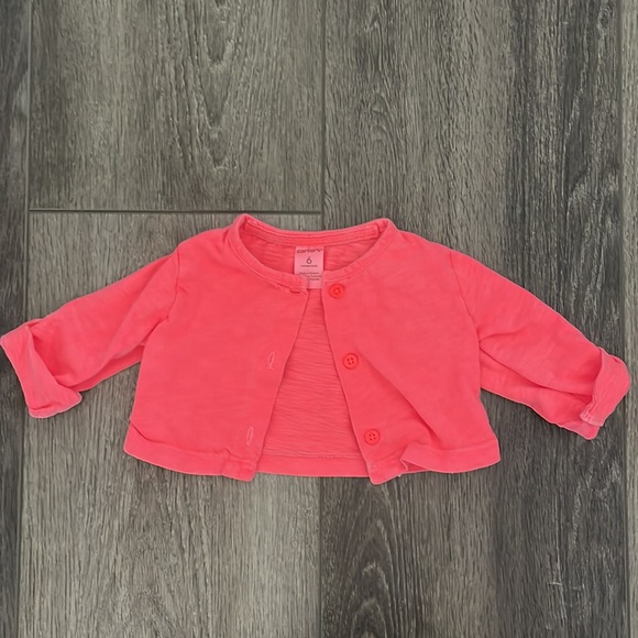 Lot of Carter’s Baby Girl Outfits + 2 Cardigans Sz 6M - Picture 8 of 9